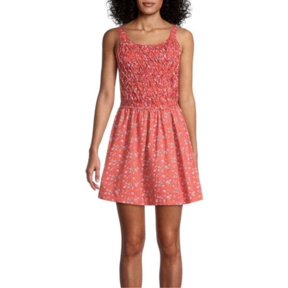 NWT $128 Free People  Petunia Mini Fit-&-Flare Dress Poppy Combo Size Medium - Picture 2 of 12